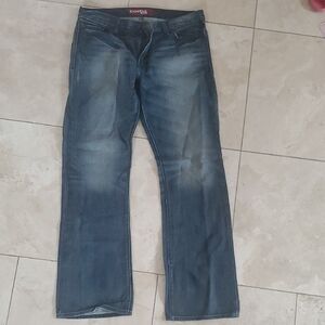 Express Dark Blue Straight Leg Jeans